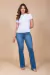 CAMISETA GOLA POLO TXC FEMININA SLIM CUSTOM BORDADO BRANCO - loja online
