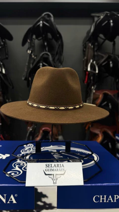 CHAPÉU PRALANA BORGUETTI MARSIN ABA7.5 MARROM ESCURO C/CAIXA