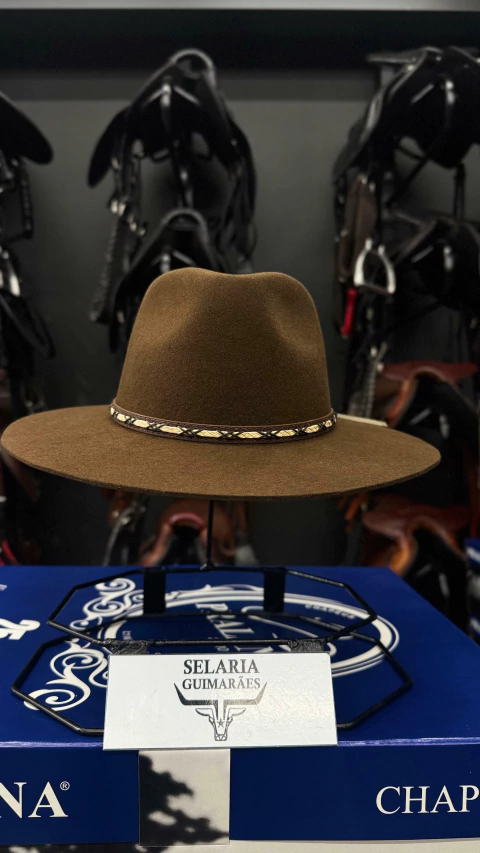 CHAPÉU PRALANA BORGUETTI MARSIN ABA7.5 MARROM ESCURO C/CAIXA