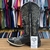 BOTA TEXANA FEMININA MANDALA RÚSTICA COURO LEGITIMO FÓSSIL PRETO CANO 30CM