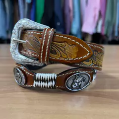 CINTO INFANTIL UNISSEX CAVALINHO COURO REBAIXADO PENA HAVANA na internet