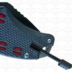 Imagem do CANIVETE IMPORTADO RAMPANT VERMELHO PRETO SAQUE RÁPIDO TRAVA