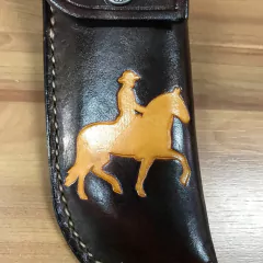 BAINHA PARA CANIVETE COURO LEGITIMO REBAIXO COWBOY NO CAVALO na internet