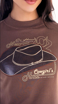 CROPPED LARGUINHO OX HORNS COM STRASS MARROM - comprar online