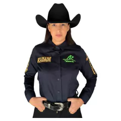 CAMISETE FEMININO RADADE GREEN TEAM PRETA FAST BULL DOURADO