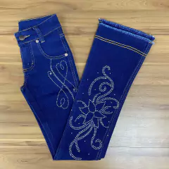 CALÇA WEST COUNTRY INFANTIL BORDADO FLORAL FRONTAL