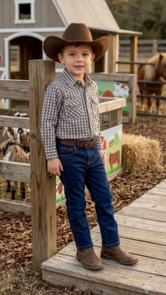 CALÇA TASSA INFANTIL MENINO COWBOY CUT AMACIADO