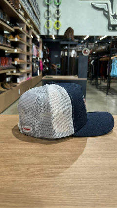 Imagem do BONÉ WRANGLER MARINHO TELA BRANCA BORDADO LONG LIVE COWBOYS