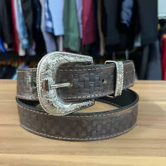 CINTO SELARIA GUIMARÃES DE COURO LEGITIMO UNISSEX MARROM - SELARIA GUIMARÃES