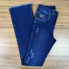 CALÇA FEMININA AMERICAN COUNTRY BORDADO FLOR BOLSOS TRASEIRO - comprar online