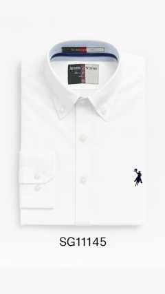 CAMISA MASCULINA MANGA LONGA AUSTIN WESTERN BRANCA BORDADA - comprar online