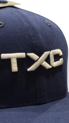 BONÉ TXC AZUL MARINHO HIGH STRAP BORDADO BRANCO #409 PREMIUM - comprar online