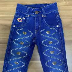 CALÇA WEST COUNTRY INFANTIL BORDADO PRATA E DOURADO - comprar online