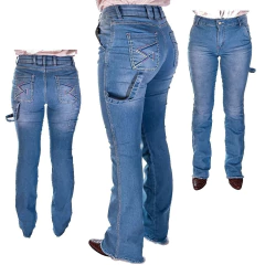 CALÇA FEMININA CARPINTEIRO LINHAS COLORIDAS NO BOLSO ALABAMA - loja online