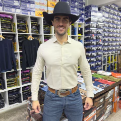 CAMISA TXC MASCULINA MANGA LONGA SLIM TRICOLINE TECH BORDADA na internet