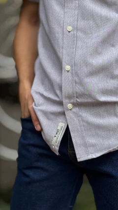 CAMISA TXC MASCULINA MANGA CURTA CUSTON-X SLIM FLAME KHAKI na internet