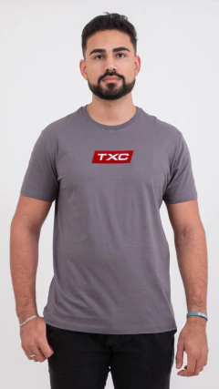 CAMISA MASCULINA TXC CLASSIC LOGO TEXTURIZADA GRAFITE
