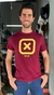 CAMISA MASCULINA TXC REGULAR FIT BORDÔ ESTAMPA AMARELA