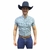 CAMISA MASCULINA XADREZ VERDE ÁGUA E AZUL MANGA CURTA SLIM