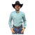 CAMISA RADADE MANGA LONGA XADREZ VERDE ÁGUA AZUL BRANCO