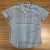 CAMISA MASCULINA XADREZ BRANCO E AZUL MANGA CURTA