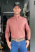 CAMISA RADADE MANGA LONGA MASCULINA XADREZ LARANJA AZUL - comprar online