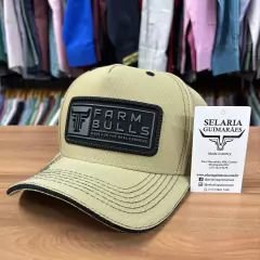 BONÉ FARM BULLS MADE FOR THE REAL FARMERS AREIA E PRETO - comprar online