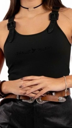 BODY FIVELA THANKFIELD BORDADO PRETO - comprar online