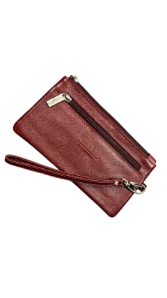 CARTEIRA FEMININA COM CALÇA DE MÃO DUAS DIVISÓRIAS VERMELHO