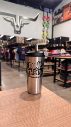 KIT PARA TERERÉ COPO INOX COM TAMPA E BOMBA DU MINEIRO