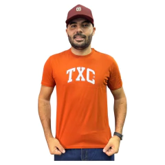 CAMISA MASCULINA TXC REGULAR FIT CUSTOM-X VERMELHO ESTAMPADA