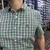 CAMISA TXC MASCULINA MANGA CURTA SLIM TAFETA VERDE BORDADA - comprar online