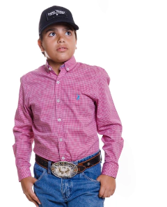 CAMISA INFANTIL MENINO MANGA LONGA AUSTIN WESTERN XADREZ