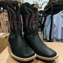 BOTA TEXANA VIMAR MASCULINA COURO LEGITIMO MAGNUM CEL/PRETO - SELARIA GUIMARÃES