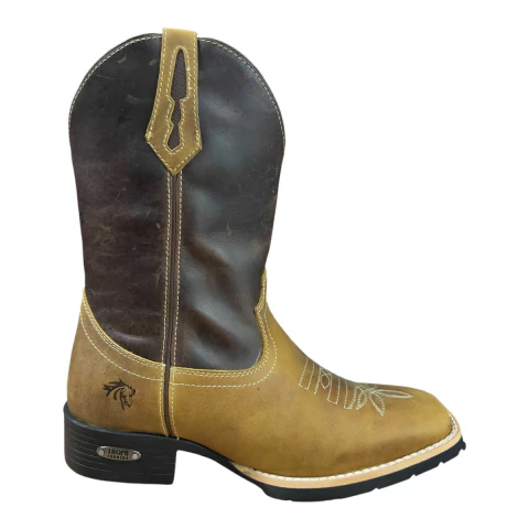 BOTA TEXANA MASCULINA CRAZY MOSTARDA FÓSSIL TABACO CANO 27CM