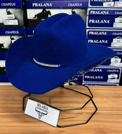 CHAPÉU PRALANA ARIZONA STRASS 2 AZUL ROYAL ABA 10 COM CAIXA - comprar online