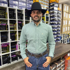 CAMISA RADADE MANGA LONGA XADREZ VERDE BRANCO - comprar online