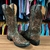 BOTA TEXANA GOYAZES FEMININA FOSSIL OURO BORDADA COM GLITTER