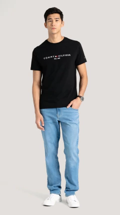 CAMISA MASCULINA MALHA TOMMY HILFIGER PRETA na internet