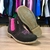 Botina Feminina Infantil Nobuck Café Bordado Rosa - F1000 - SELARIA GUIMARÃES