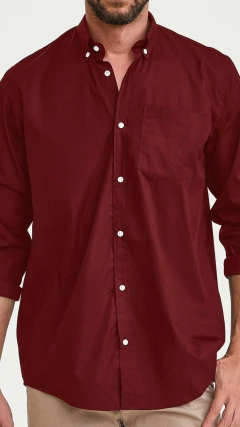 CAMISA TXC MANGA LONGA MASCULINA CLASSIC-X LISA VINHO na internet