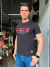 CAMISA MASCULINA AUSTIN WESTERN PRETA ESTAMPADA FRONTAL