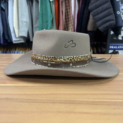 CHAPEU MARRUA ABA 8,5 CASTOR FORRADO 3 BANDINHAS LOGO - SELARIA GUIMARÃES