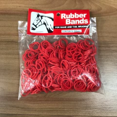 ELÁSTICO P/ CRINA RABO BOOTS HORSE SILICONE VERMELHOM 500UN