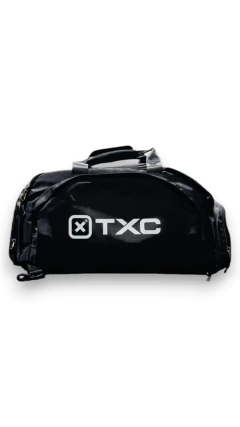BOLSA ESPORTIVA VIRA MOCHILA LOGO TXC PRETA