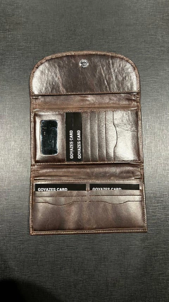 CARTEIRA GOYAZES BOVINA ATLANTA CAFE/CARAMEL C-2511 na internet