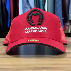 BONÉ MANGALARGA VERMELHO COM TELINHA LOGO FRONTAL - comprar online