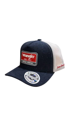 BONÉ WRANGLER MARINHO TELA BRANCA BORDADO LONG LIVE COWBOYS