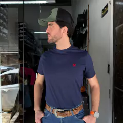 CAMISA THANKFIELD MASCULINA BÁSICA AZUL MARINHO na internet