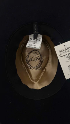 CHAPÉU PRALANA CAMPO RAIZ ABA 8.5 RETA PRETO COM CAIXA - loja online